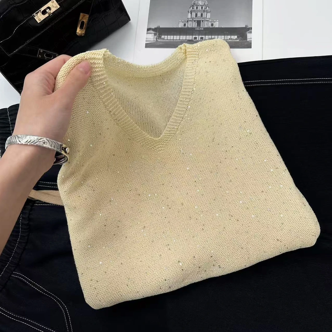 【星空和纸纱】订单版春夏必入！质感超绝百搭针织衫Y6453