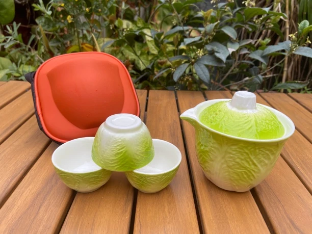 【闪购商品】瓷制品S103百财一壶三杯旅行茶器