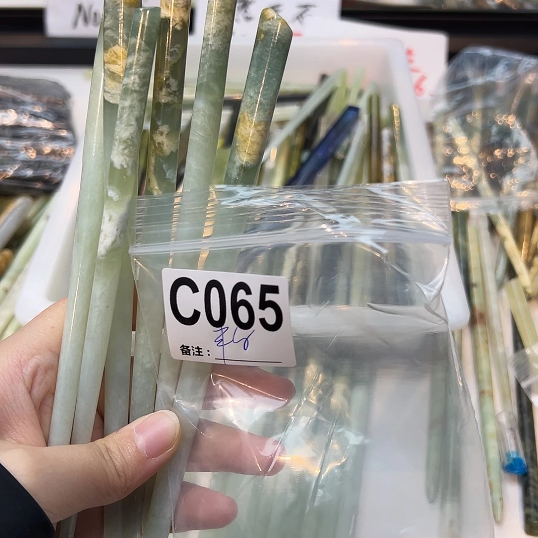絆***゛未镶嵌蛇纹石玉发饰