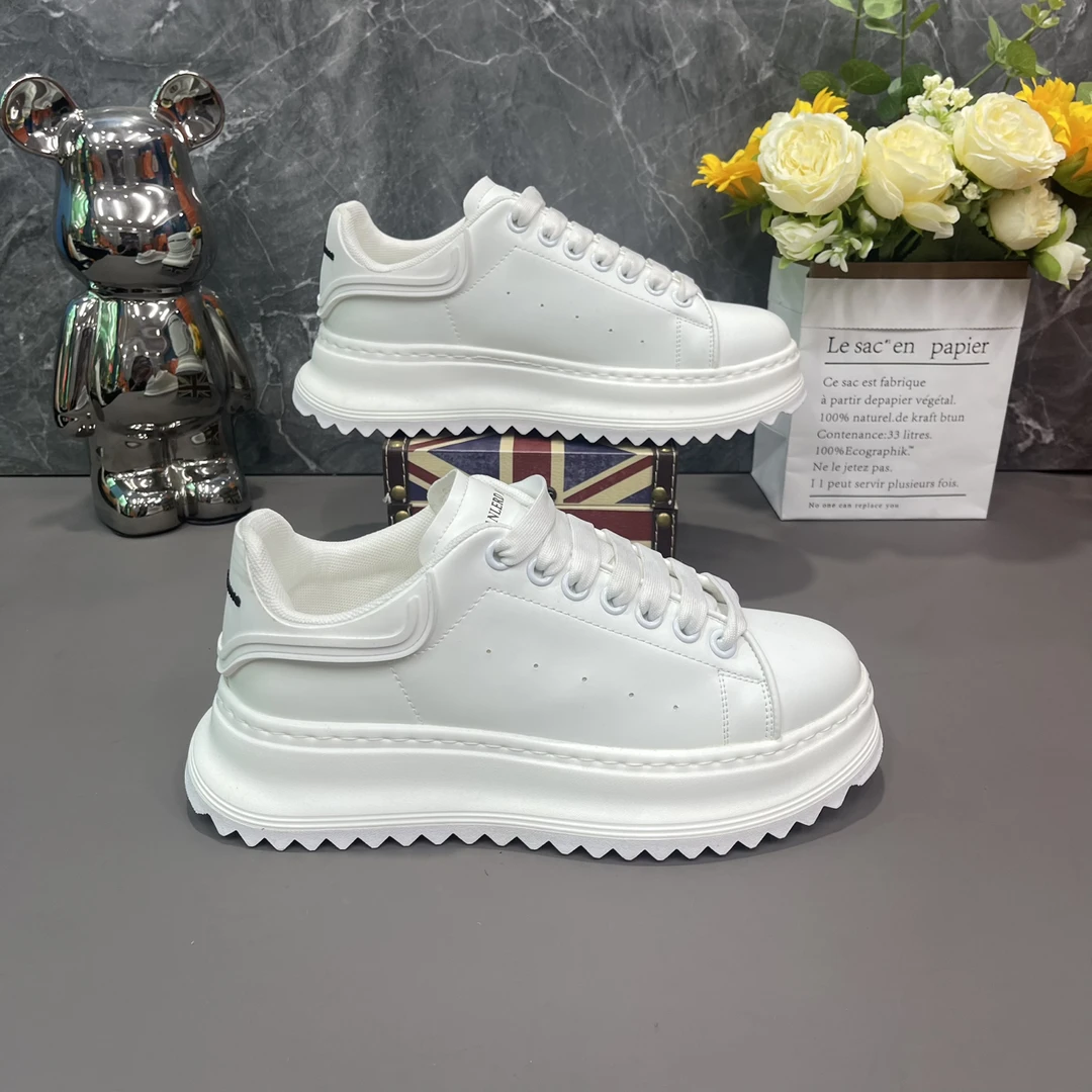 2025休闲板鞋厚底增高素面休闲小白板鞋极简风