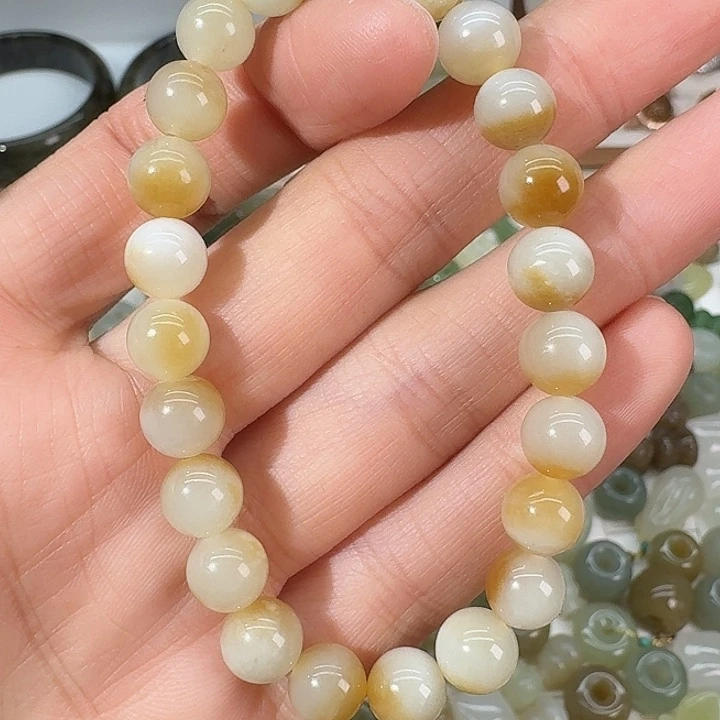 和田玉（糖玉）未镶嵌手链8mm