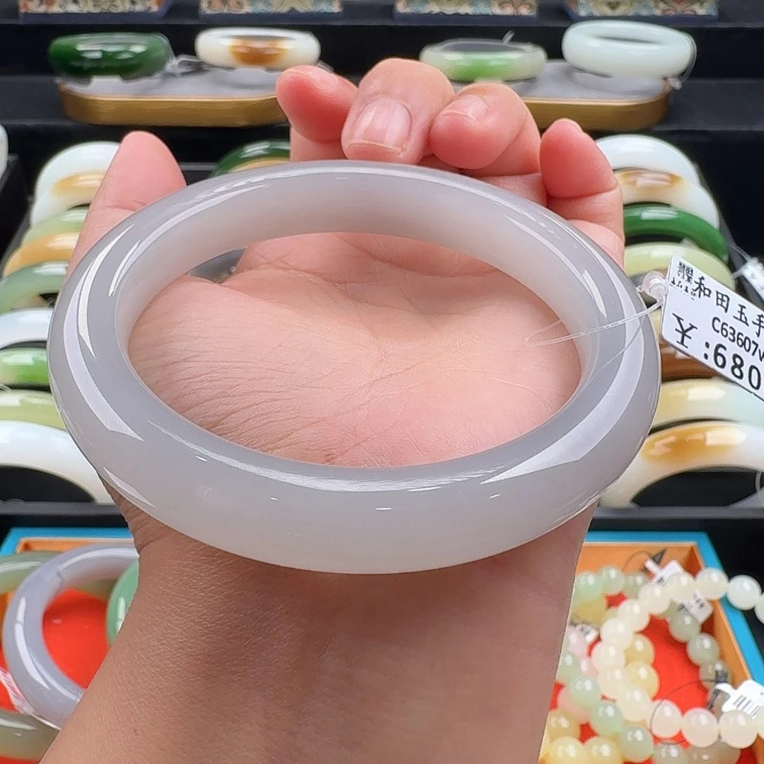 和田玉手镯未镶嵌59，60，冰仙紫