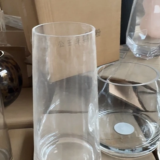 无铅玻璃9*28锥桶花瓶福利款