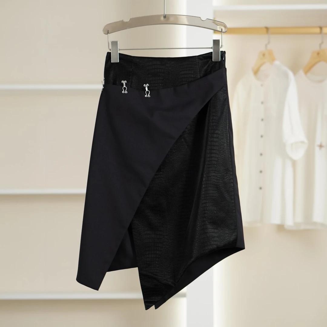 麦迪尚品【H】K258 春夏绵羊毛舒适优雅简约时尚百搭半身裙气质裙子