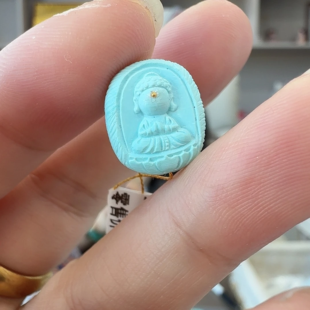 绿松石18K金镶嵌珠宝奇石