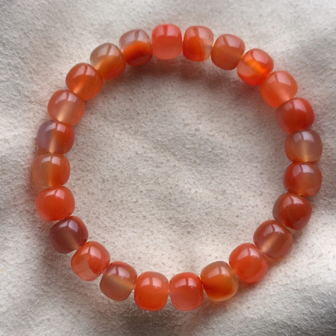 南红玛瑙未镶嵌保山天然原矿南红9mm+手串