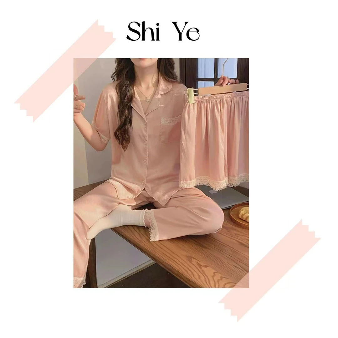 三号链接200-299冰丝睡衣家居服套装