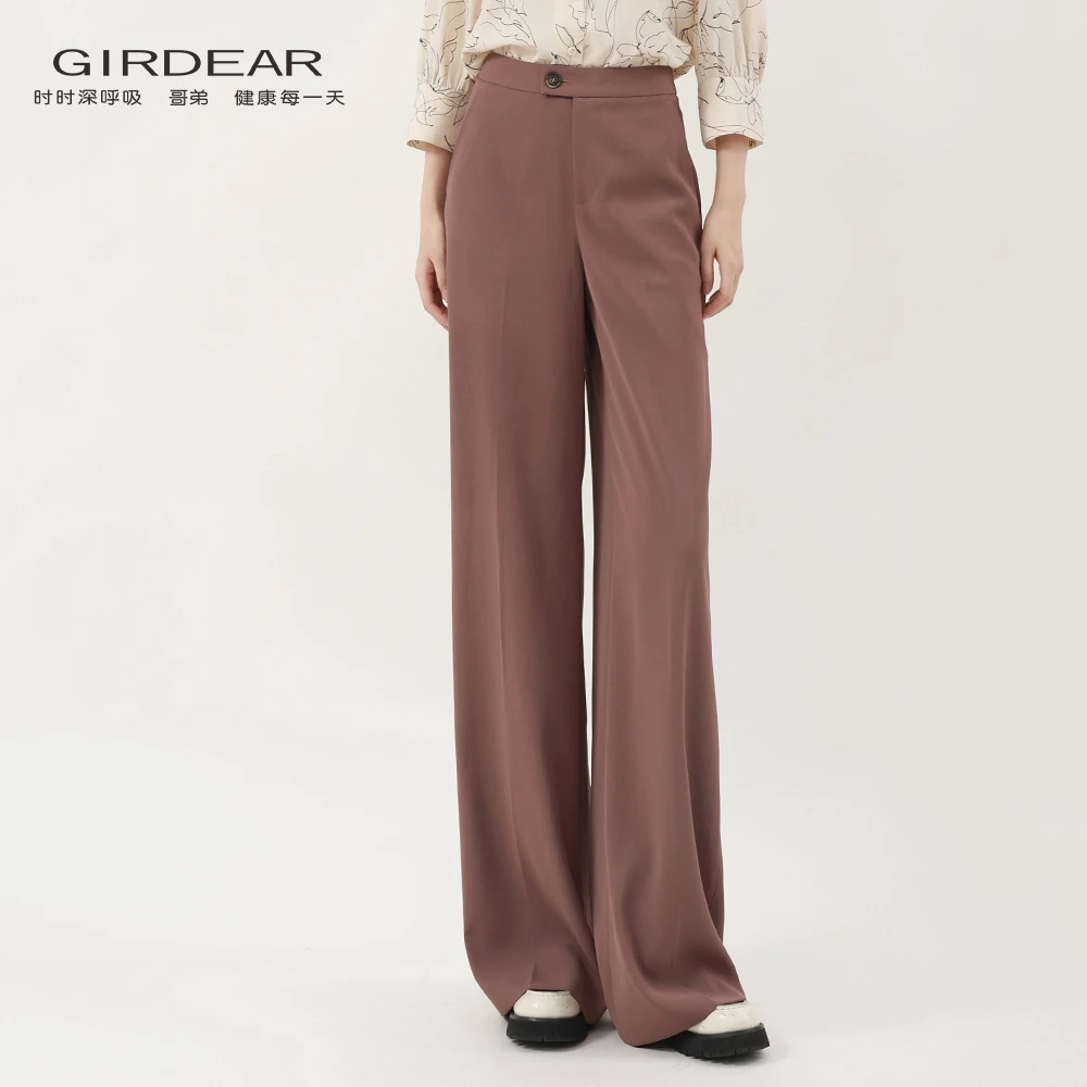 GIRDEAR/哥弟 新款高档垂感宽松显瘦高级感超模裤西裤110015