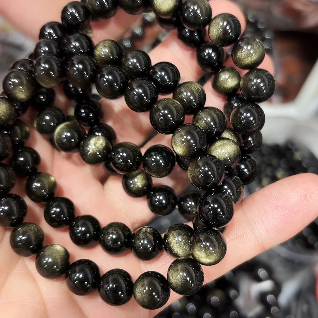 水晶手串未镶嵌金耀石卡10