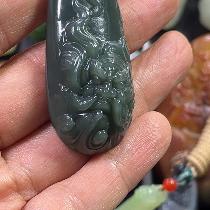 和田玉（青玉）未镶嵌吊坠(不含链)