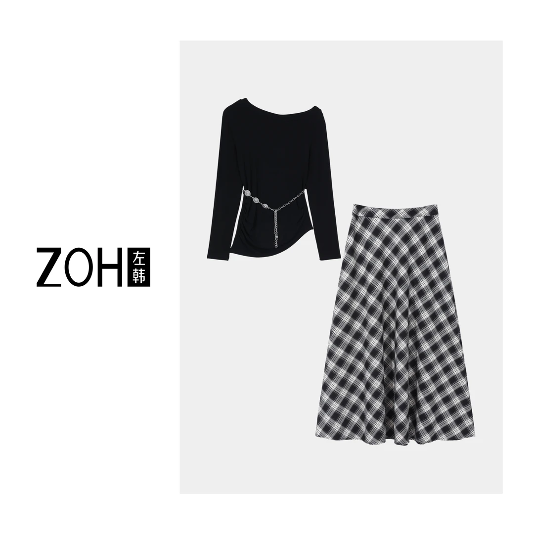 ZH268【左韩】新款时尚通勤气质修身套装 DH530181C