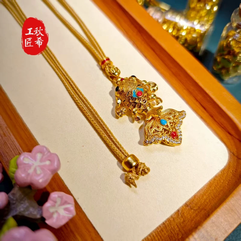 吊坠 K6022[精工版高保色]复古金鱼灵动新款秋冬时尚吊坠