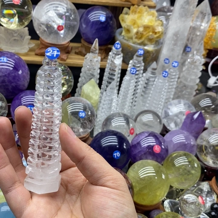 g***o石材天然白水晶塔