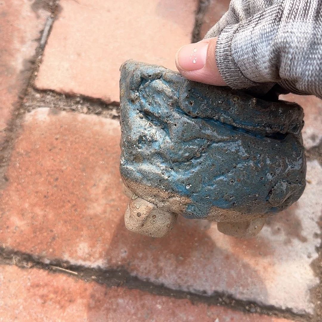 泥塑魅***我古镇炻陶花盆