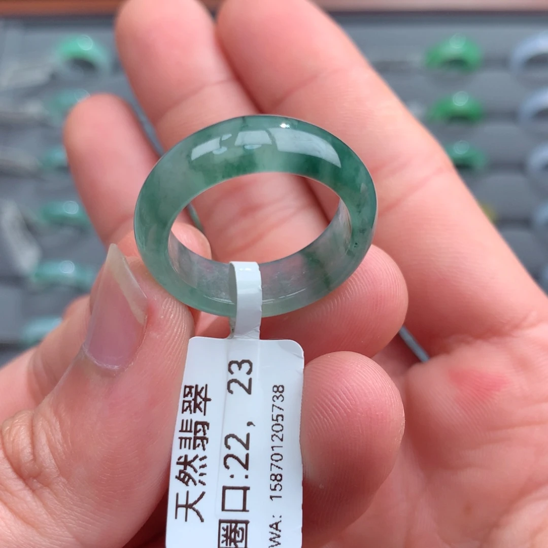 翡翠戒指未镶嵌天然
