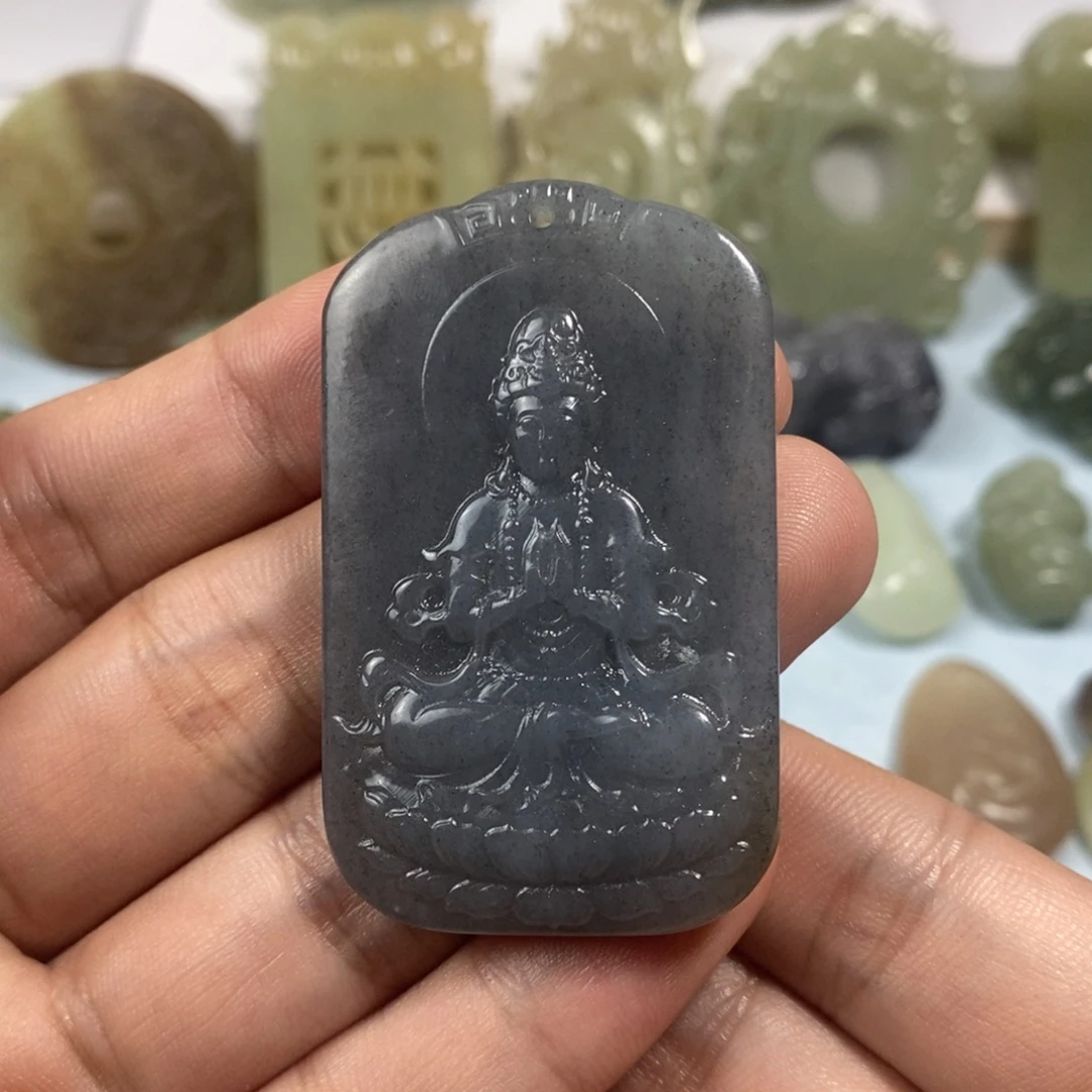 和田玉未镶嵌挂件