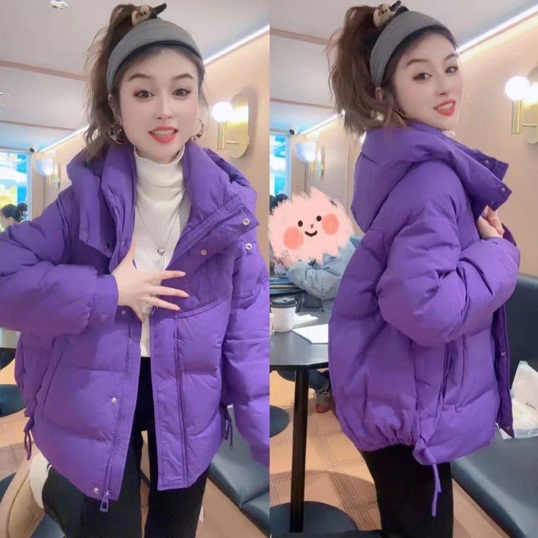 【月月专享】小野茶子.韩版宽松连帽时尚羽绒服XXJ-Y00177