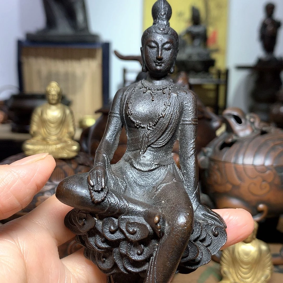铜唵*吽祥云观音 摆件