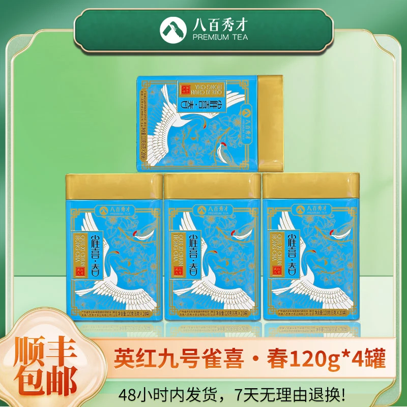 八百秀才英德红茶英红九号雀喜春120克