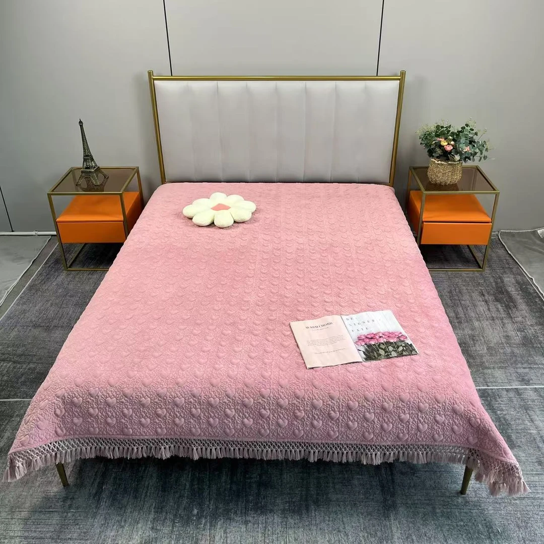 867流苏绒床毯 - A511