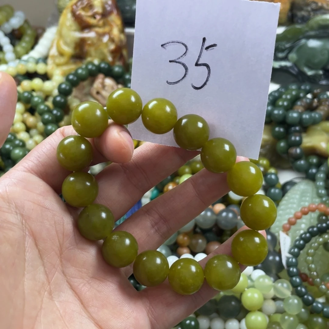 未镶嵌蛇纹石玉手链