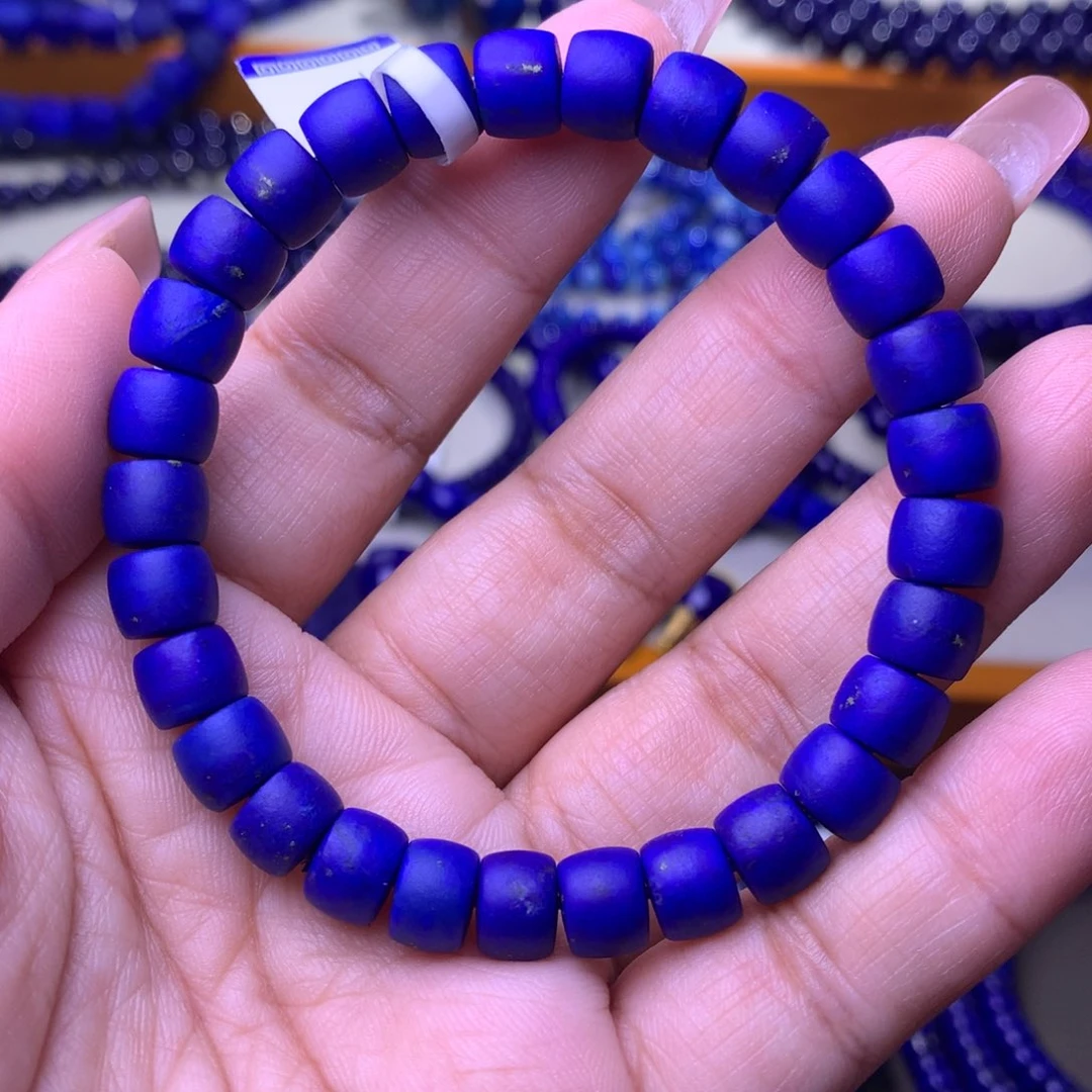 青金石未镶嵌手串8m