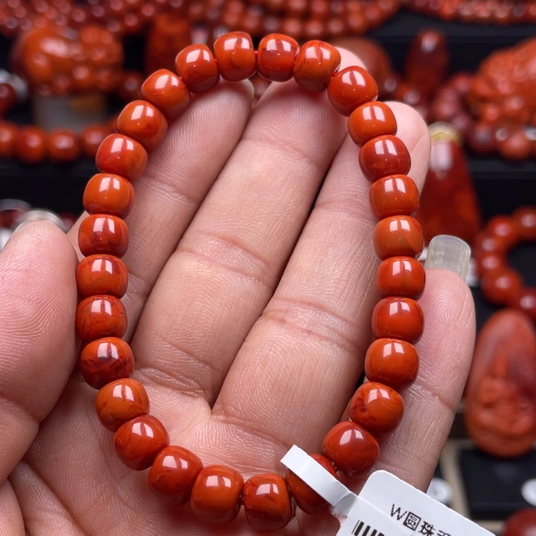 南红玛瑙珠宝奇石未镶嵌单圈7