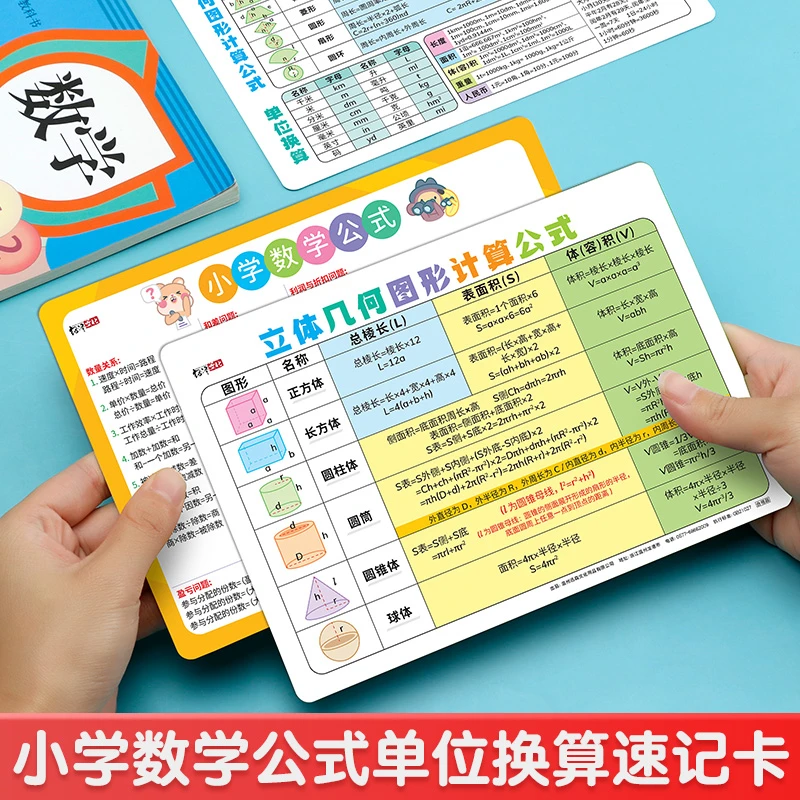 小学生1-6年级数学立体几何图形计算公式及单位换算知识点大全