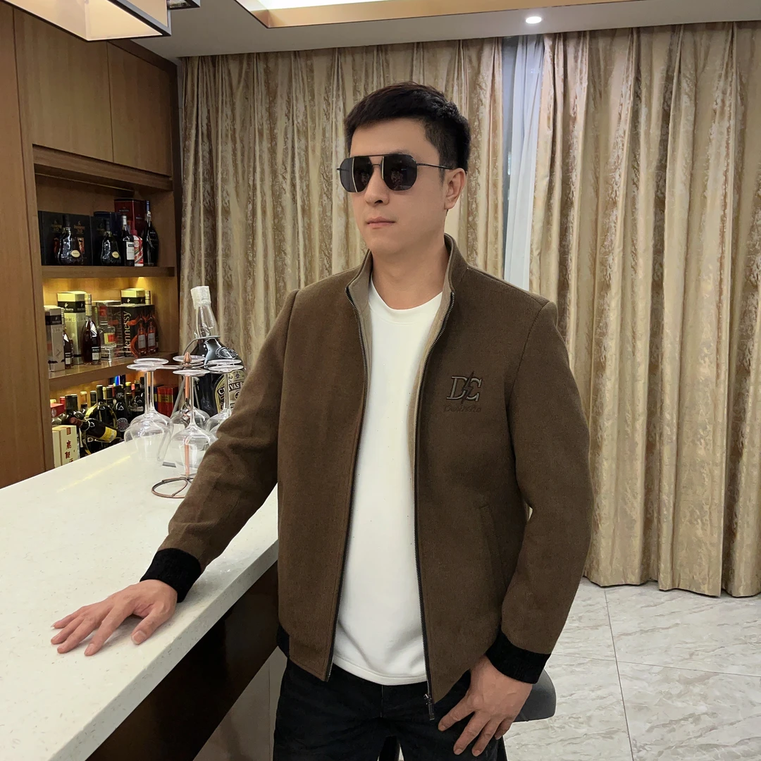 【夹棉】！2024秋冬男士新款潮流外套轻奢欧货时尚休闲外套8805