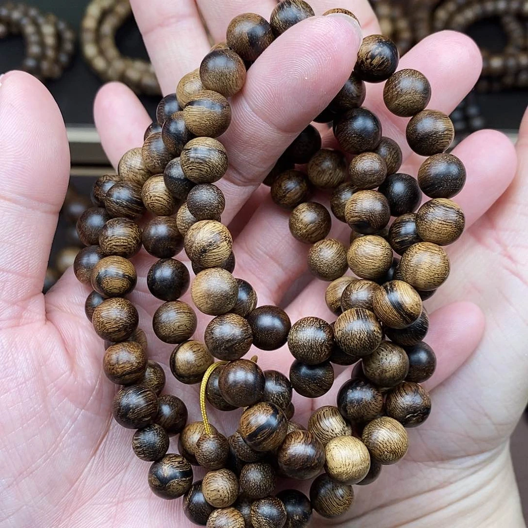 沉香手串越南芽庄白棋楠瘤疤沉水