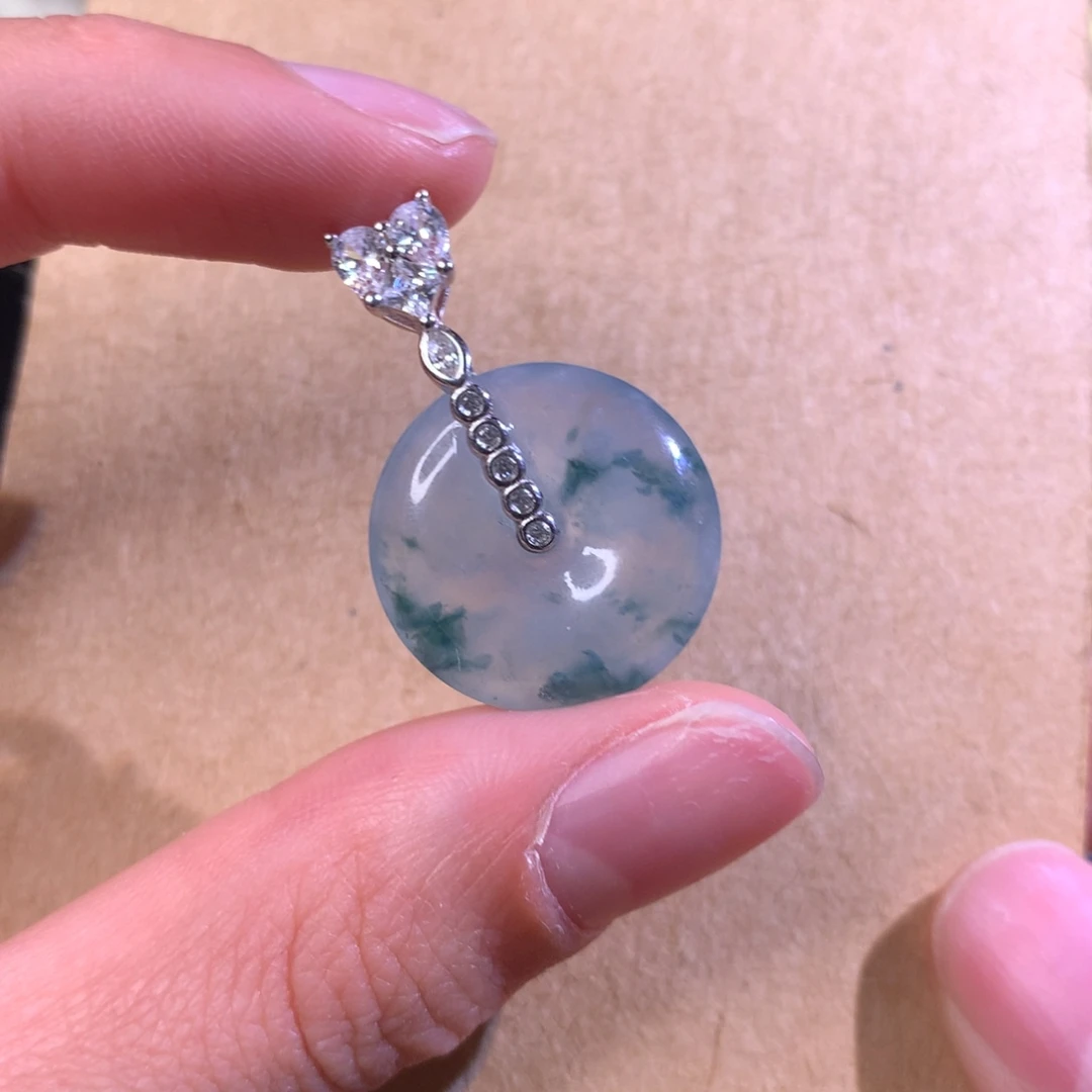 翡翠银S925镶嵌颈饰