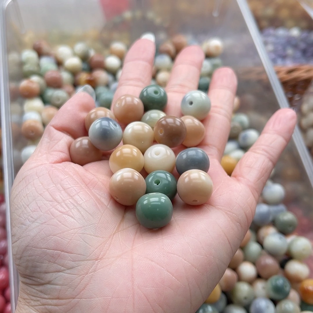 白玉菩提吊坠A/13mm/20颗