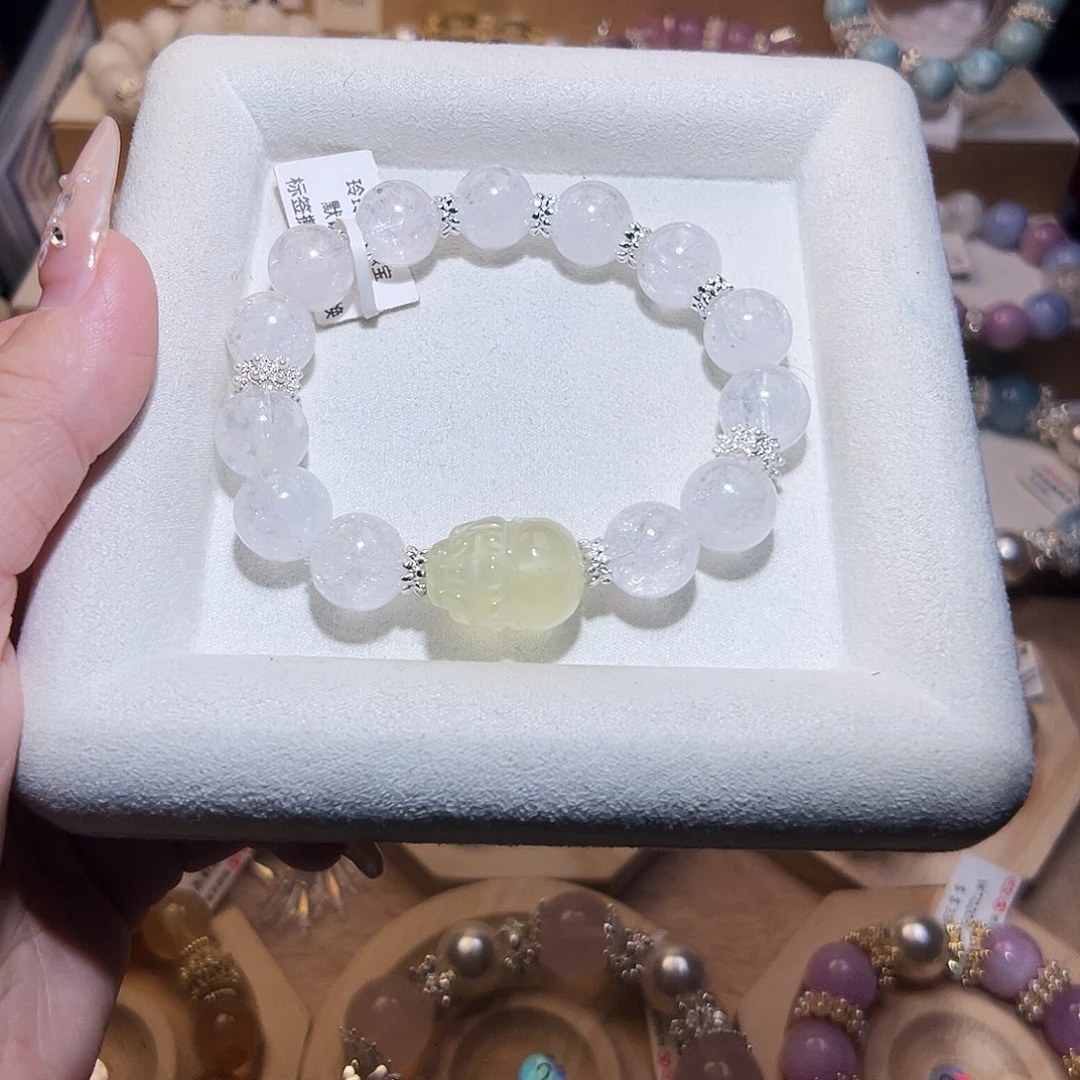 水晶手链合金白啊赛