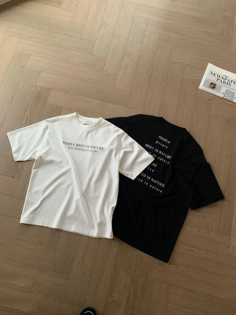 三防叠影印花短袖T恤