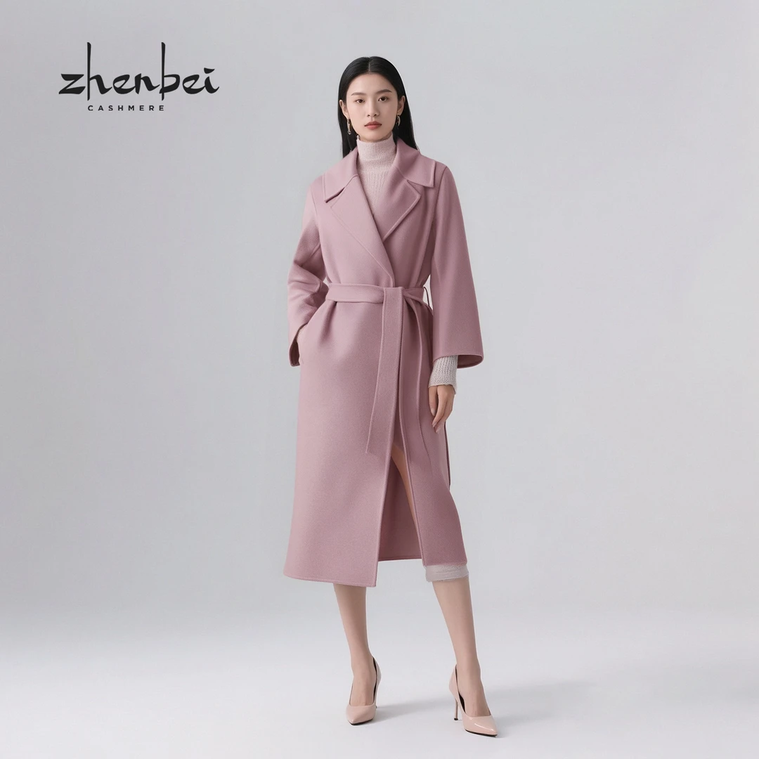 ZB/珍贝婚礼季福利双面呢翻领女大衣/99181