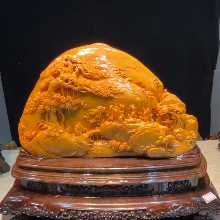 点***金寿山石寿山石摆件文化