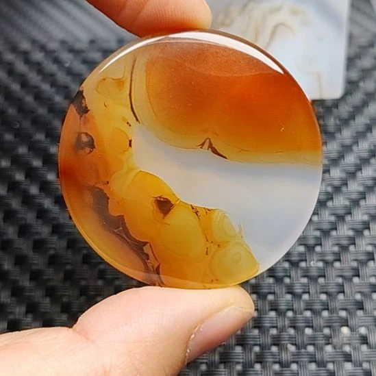 玛瑙/玉髓未镶嵌颈饰圆牌卡44.5