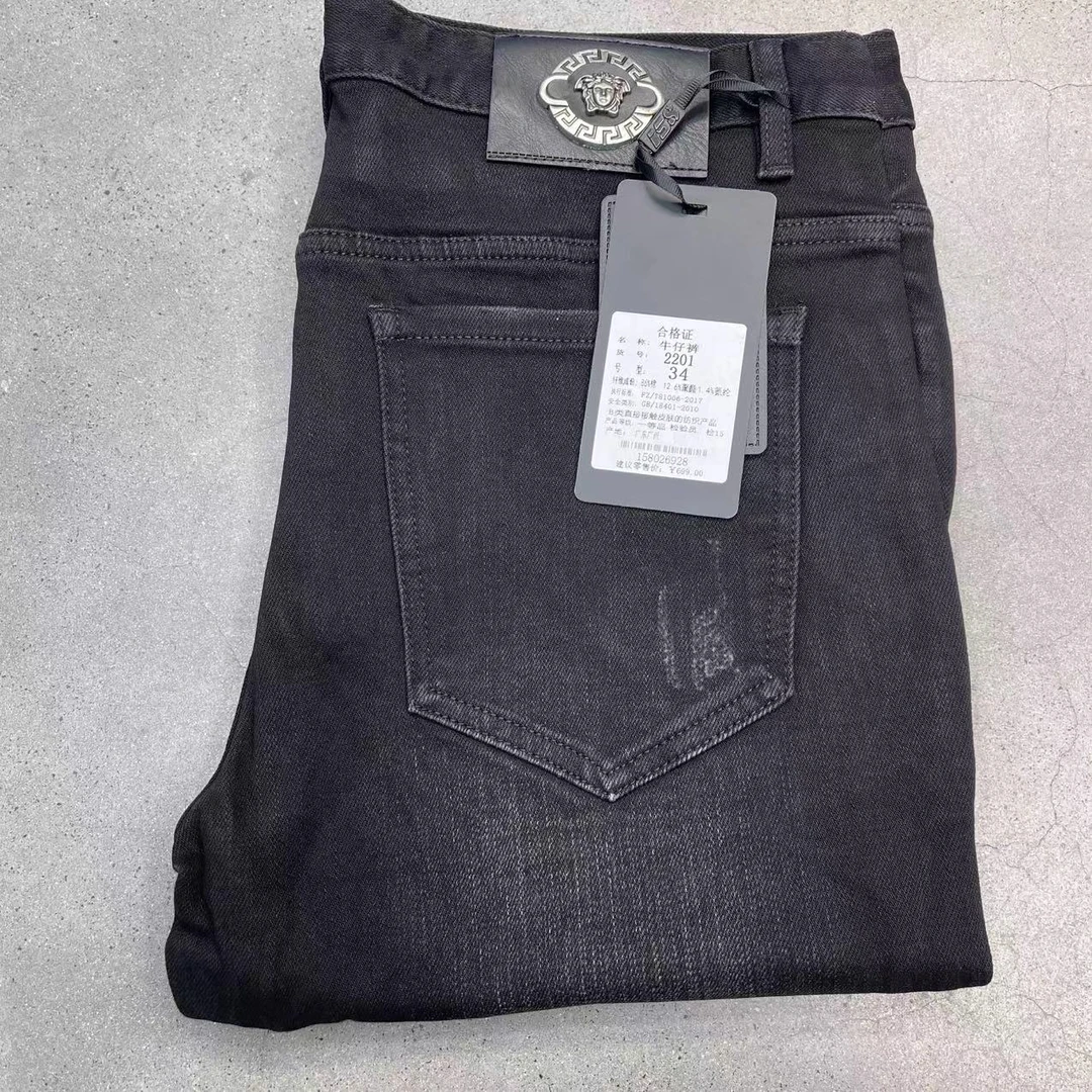 新款男士春秋时尚潮牌青年小脚牛仔裤2201/大厅