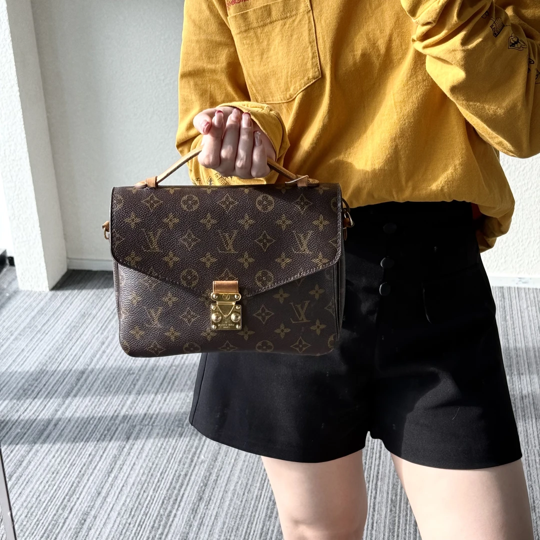 95新 LouisVuitton/路易威登 拓灯锁扣老花手提包斜挎包