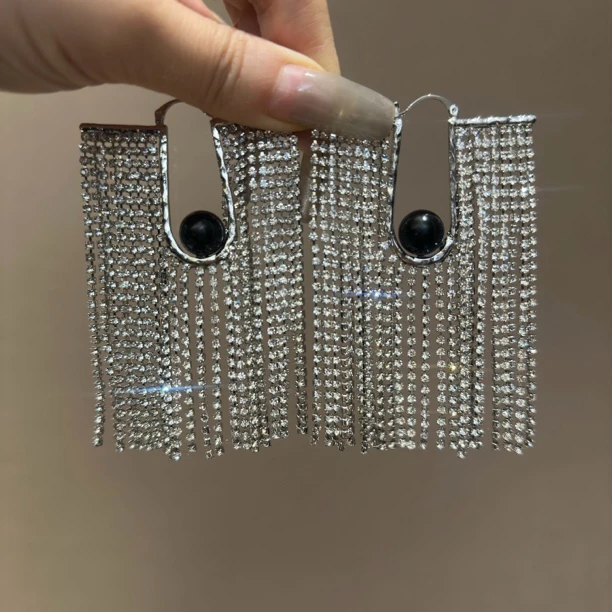 铜合金合成锆石耳饰 8636气质轻奢时尚百搭