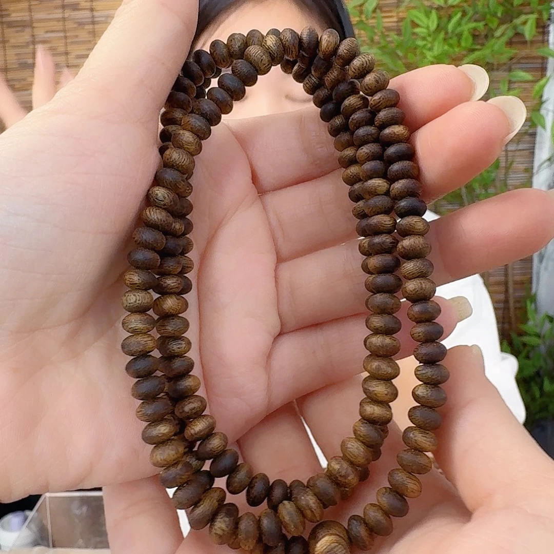 手串沉香奇楠沉香油叶子算盘珠