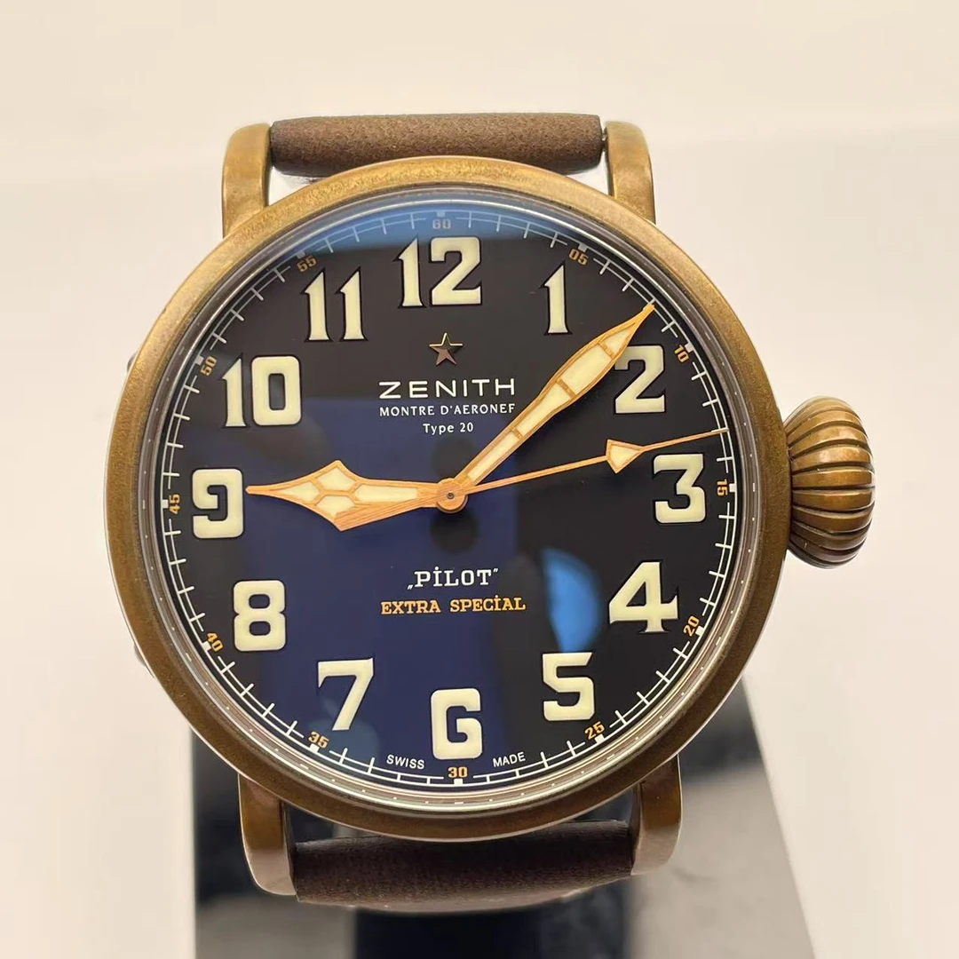 95新 Zenith/真力时 飞行员/自动机械/单表/45mm/5672