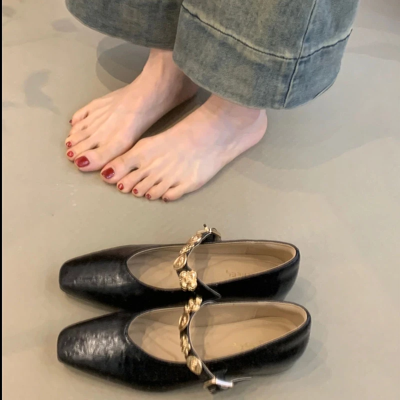 ALGF-H35-2设计芭内增高玛丽珍鞋2025新款法式气质配裙子晚风单鞋