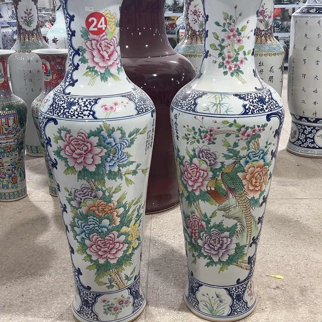 摆件惠友陶瓷高度1.4米落地一对