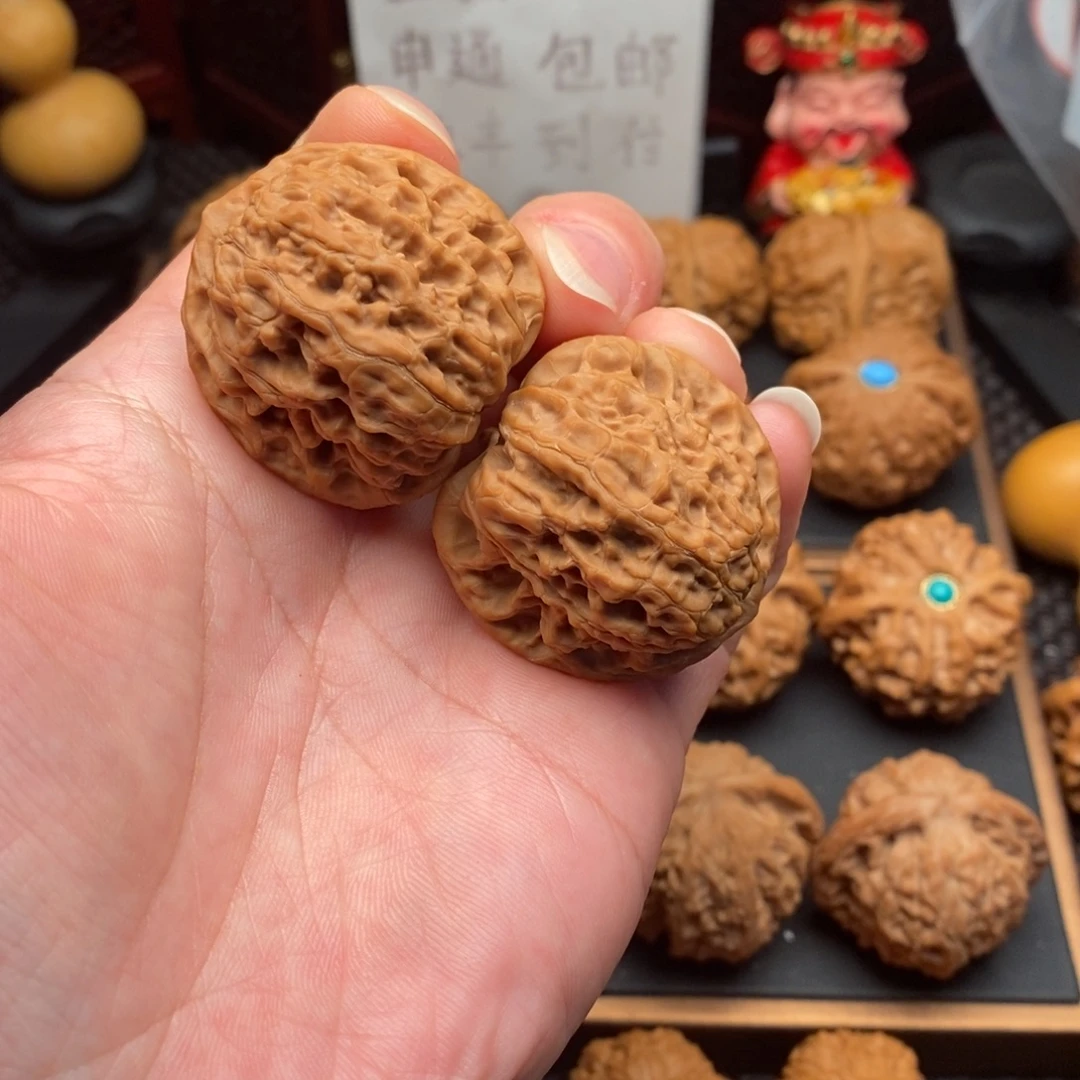 今***滚文玩核桃把件野生果