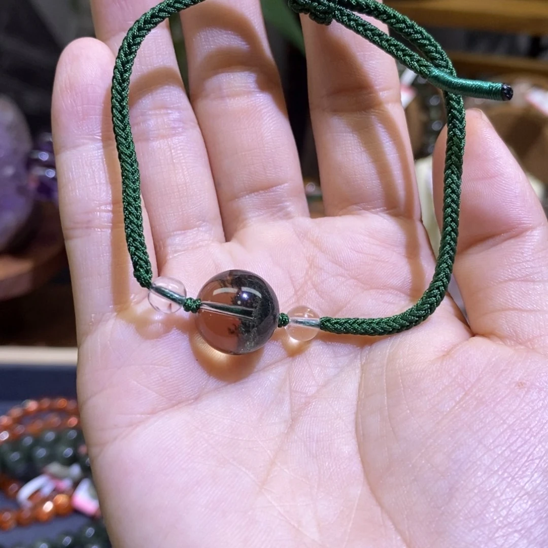 水晶手绳未镶嵌天然绿幽灵手绳