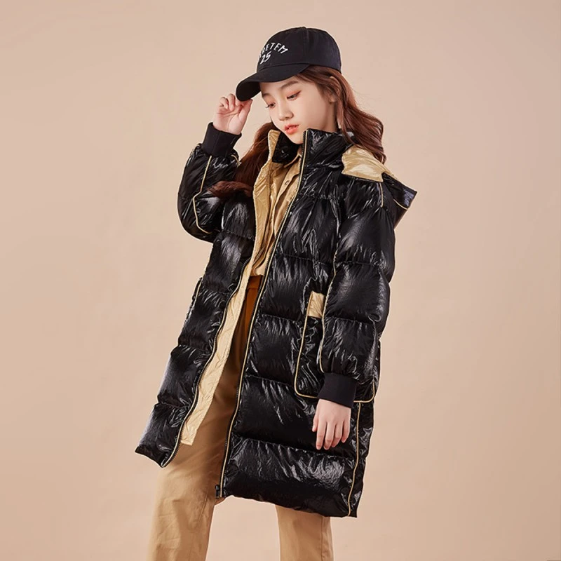 女童羽绒服新款冬季时尚洋气儿童中长款轻薄韩版加厚潮F1D9690Y