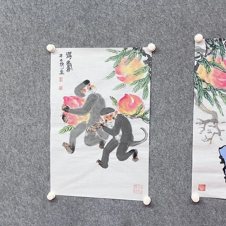 国画得寿绘画作品