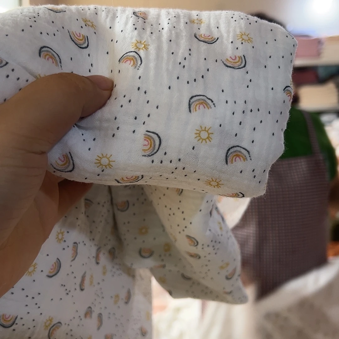 无纺布彩虹泡泡纱布3米