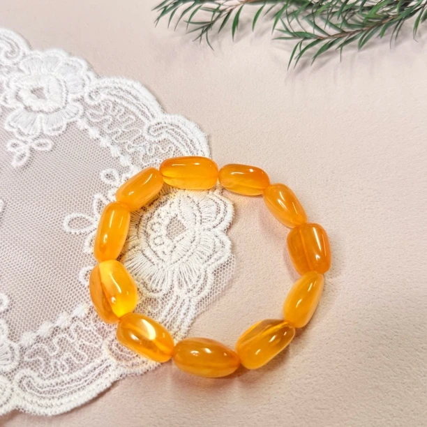 【六六中古】孤品复古琥珀手串te9538
